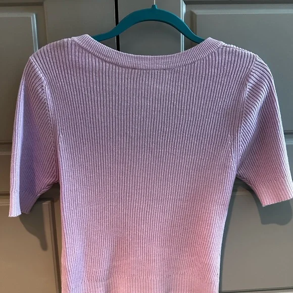 Bec + Bridge Purple Ribbed Button-Up Cardigan - Picture 2 of 4